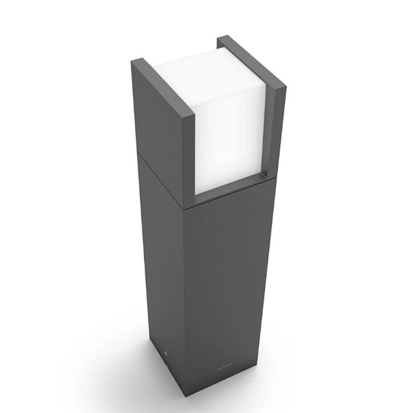 Baliza para caminos de exterior ARBOUR Ultra Eficiente, antracita estanco al agua, corto 41,5cm de altura, 3,8W 3000 K