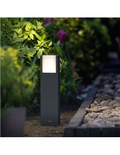 Balise ARBOR Ultra Efficace pour allée extérieure, anthracite étanche, courte 41,5cm de hauteur, 3,8W 3000 K 2