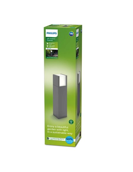 Farol ARBOR Ultra Efficient para caminhos externos, antracite à prova d'água, curto 41,5 cm de altura, 3,8 W 3000 K