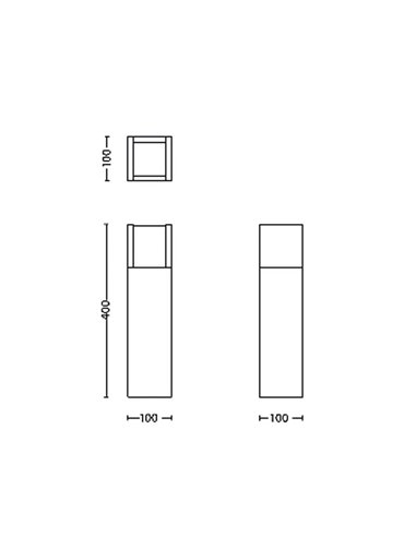 Baliza para caminos de exterior ARBOUR Ultra Eficiente, antracita estanco al agua, corto 41,5cm de altura, 3,8W 3000 K
