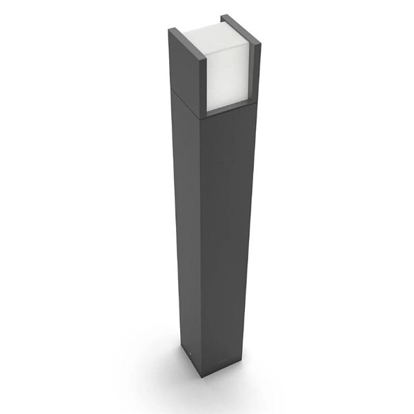 Baliza para caminos de exterior ARBOUR, Ultra Eficiente, antracita estanco al agua, largo 78,5cm de altura, 3,8W 3000 K