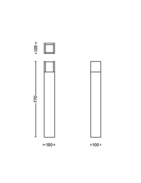 Baliza para caminos de exterior ARBOUR, Ultra Eficiente, antracita estanco al agua, largo 78,5cm de altura, 3,8W 3000 K