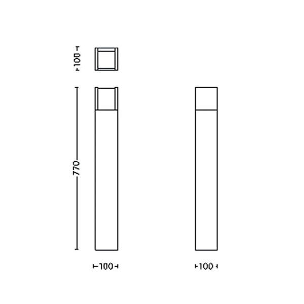 Baliza para caminos de exterior ARBOUR, Ultra Eficiente, antracita estanco al agua, largo 78,5cm de altura, 3,8W 3000 K