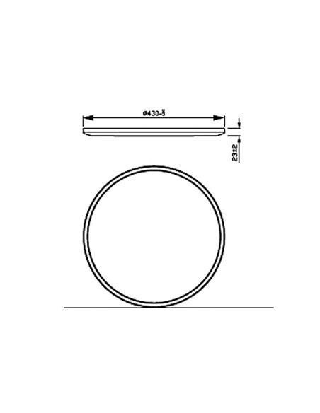 Plafón de techo redondo regulable 22W SUPERSLIM, blanco, 2700K SceneSwitch