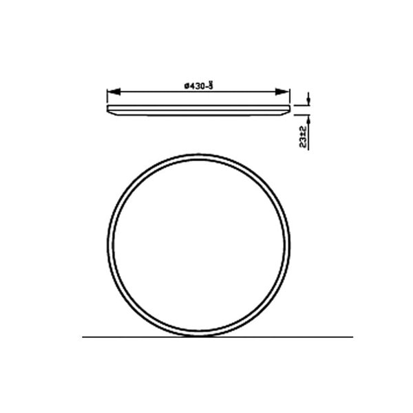Plafón de techo redondo regulable 22W SUPERSLIM, blanco, 2700K SceneSwitch