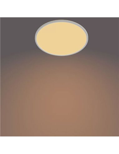 Plafonnier rond orientable SUPERSLIM 22W, blanc, 2700K SceneSwitch