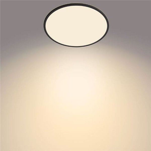 Plafonnier rond orientable SUPERSLIM 22W, noir, 2700K SceneSwitch