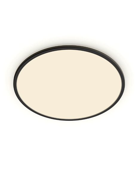 Plafón de techo redondo regulable 22W SUPERSLIM, negro, 2700K SceneSwitch