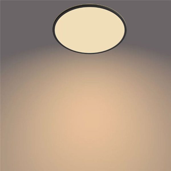 Plafón de techo redondo regulable 22W SUPERSLIM, negro, 2700K SceneSwitch