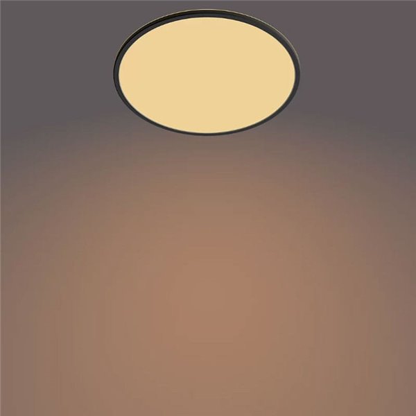 Plafonnier rond orientable SUPERSLIM 22W, noir, 2700K SceneSwitch