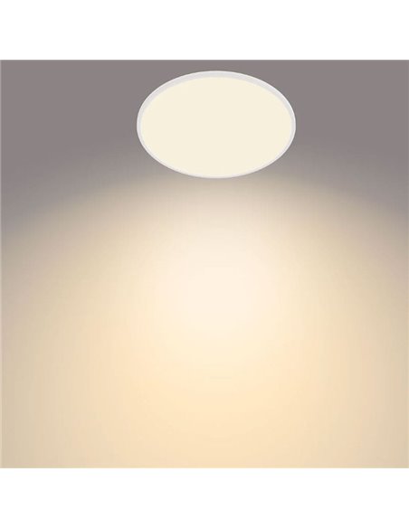 Plafón de techo redondo regulable 36W SUPERSLIM, blanco, 2700K SceneSwitch