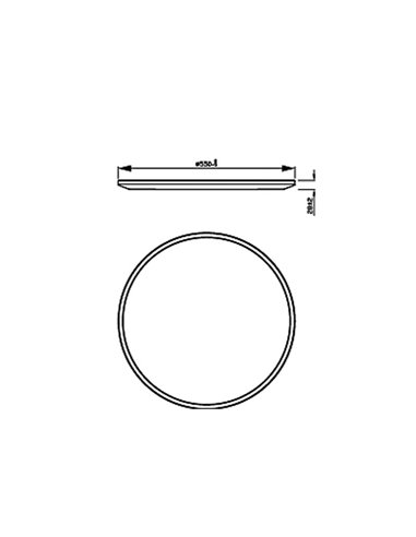 Plafón de techo redondo regulable 36W SUPERSLIM, blanco, 2700K SceneSwitch