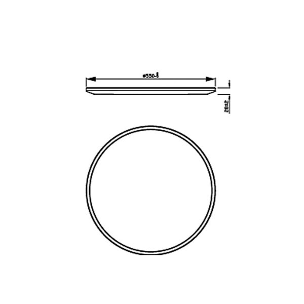 Plafón de techo redondo regulable 36W SUPERSLIM, blanco, 2700K SceneSwitch