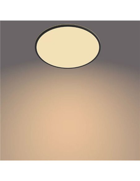 Plafonnier rond orientable SUPERSLIM 36W, noir, 2700K SceneSwitch