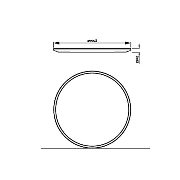 Plafon redondo ajustável SUPERSLIM 36W, preto, 2700K SceneSwitch