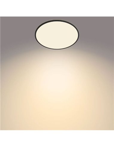 Plafonnier rond orientable SUPERSLIM 36W, noir, 2700K SceneSwitch