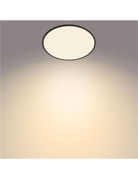 Plafonnier rond orientable SUPERSLIM 36W, noir, 2700K SceneSwitch