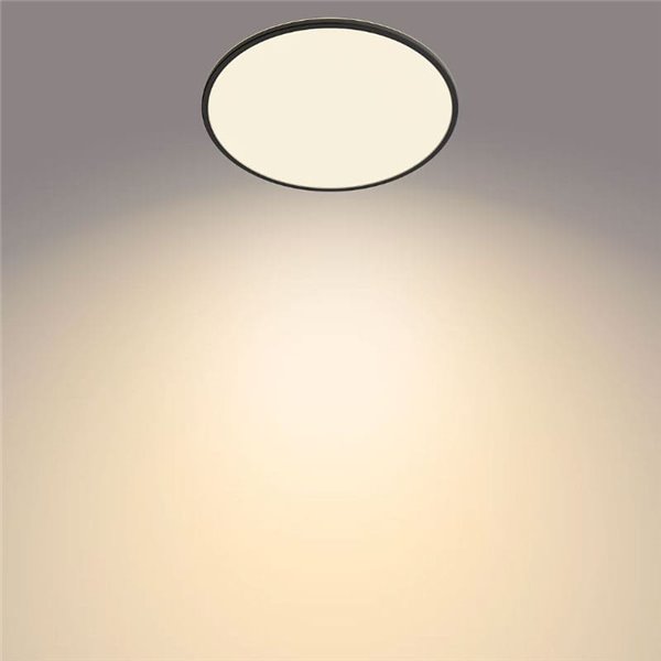 Plafón de techo redondo regulable 36W SUPERSLIM, negro, 2700K SceneSwitch