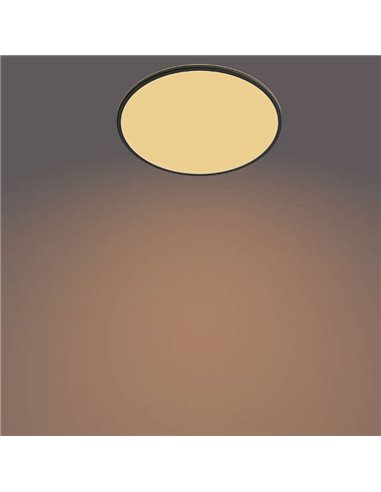 Plafonnier rond orientable SUPERSLIM 36W, noir, 2700K SceneSwitch