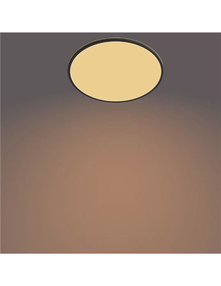 Plafonnier rond orientable SUPERSLIM 36W, noir, 2700K SceneSwitch