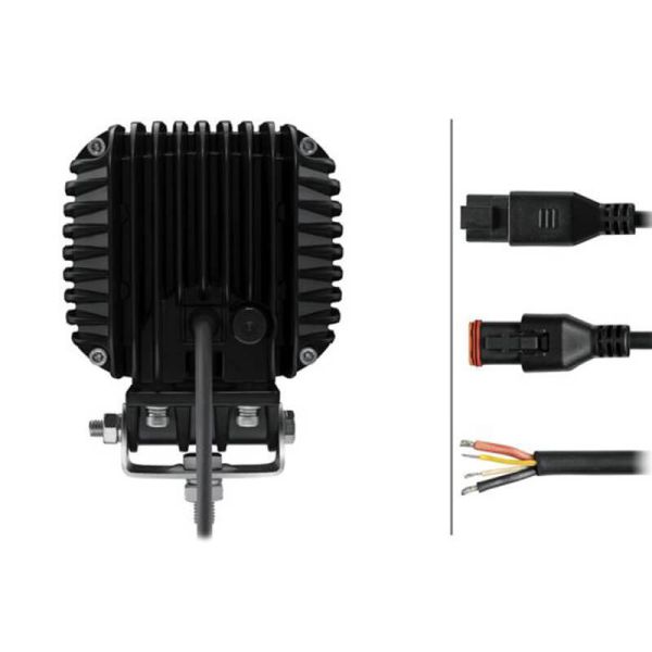 Phare arrière LED Hella S5000 2.0 - 5000Lm longue portée avec feu de position blanc et orange R148 1GA 357 109-231 Hella