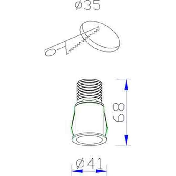 Spot LED encastrable rond GUINCHO 3W, 8º, 210Lm, étanche IP54, 2700K/3000K/4000K