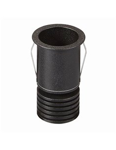 Foco LED empotrable redondo negro 3W GUINCHO, 8º, 210Lm, estanco IP54, 2700K/3000K/4000K