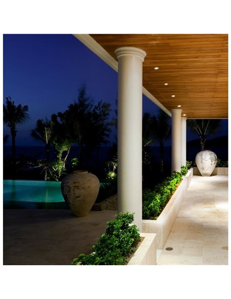 Foco LED empotrable redondo negro 3W GUINCHO, 8º, 210Lm, estanco IP54, 2700K/3000K/4000K