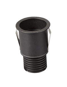 Refletor LED embutido redondo preto GUINCHO 5W, 12º, 410Lm, IP54 à prova d'água, 2700K/3000K/4000K