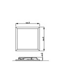 Plafón cuadrado blanco 12W CEILING, 2700K 1100Lm/4000K 1200Lm, regulable, 30cm