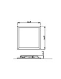 Plafón cuadrado blanco 12W CEILING, 2700K 1100Lm/4000K 1200Lm, regulable, 30cm