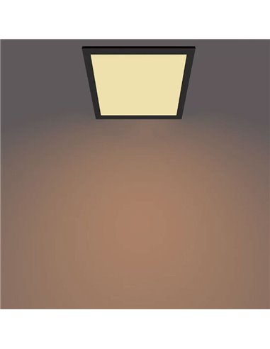 Plafón cuadrado negro 12W CEILING, 2700K 1100Lm, regulable, 30cm