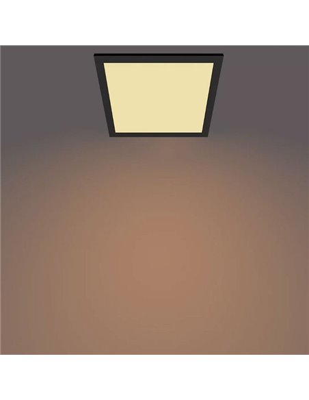 Plafón cuadrado negro 12W CEILING, 2700K 1100Lm, regulable, 30cm
