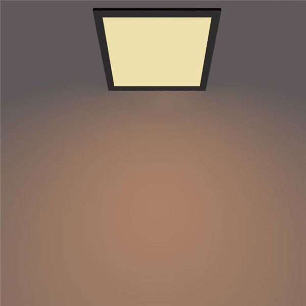 Plafon quadrado preto 12W CEILING, 2700K 1100Lm, regulável, 30cm