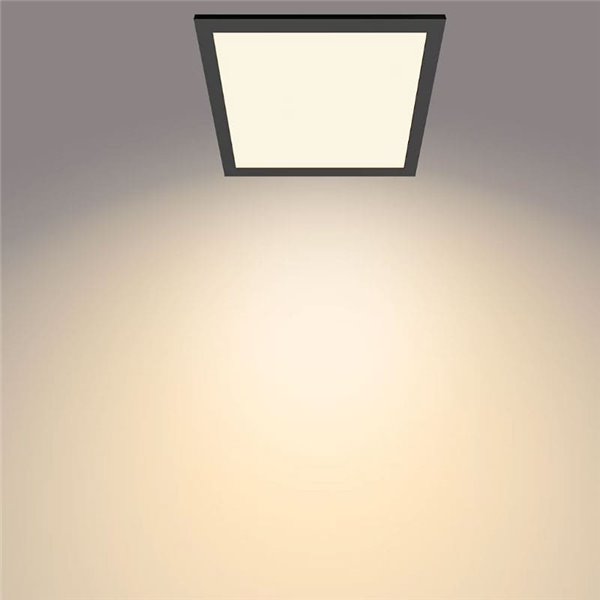 Plafón cuadrado negro 12W CEILING, 2700K 1100Lm, regulable, 30cm