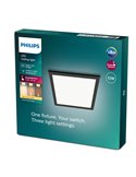Plafonnier carré noir 12W CEILING, 2700K 1100Lm, dimmable, 30cm