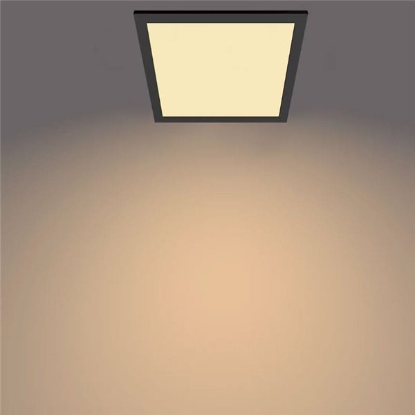 Plafon quadrado preto 12W CEILING, 2700K 1100Lm, regulável, 30cm