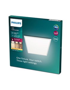 Plafón cuadrado blanco 36W CEILING, 2700K 3300Lm/4000K 3600Lm, regulable, 30cm 2