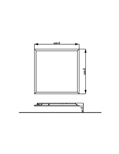 Plafón cuadrado blanco 36W CEILING, 2700K 3300Lm/4000K 3600Lm, regulable, 30cm