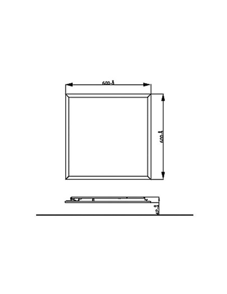 Plafon quadrado branco 36W CEILING, 2700K 3300Lm/4000K 3600Lm, regulável, 30cm