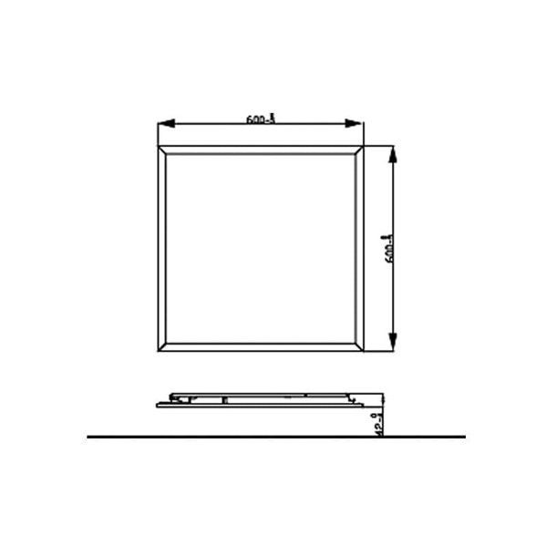 Plafón cuadrado blanco 36W CEILING, 2700K 3300Lm/4000K 3600Lm, regulable, 30cm