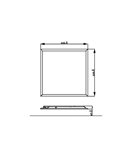 Plafon quadrado branco 36W CEILING, 2700K 3300Lm/4000K 3600Lm, regulável, 30cm