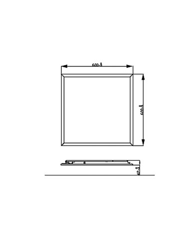 Plafón cuadrado blanco 36W CEILING, 2700K 3300Lm/4000K 3600Lm, regulable, 30cm