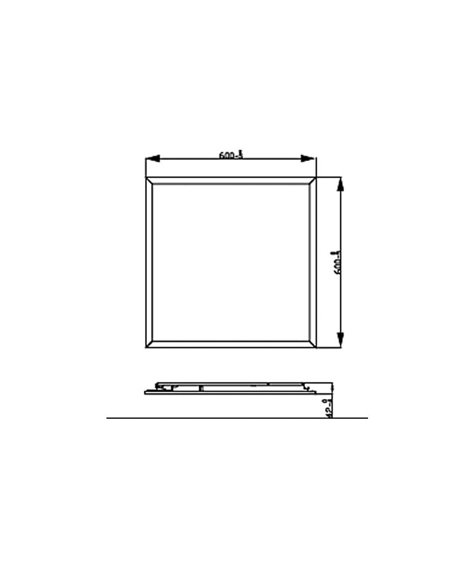 Plafón cuadrado blanco 36W CEILING, 2700K 3300Lm/4000K 3600Lm, regulable, 30cm