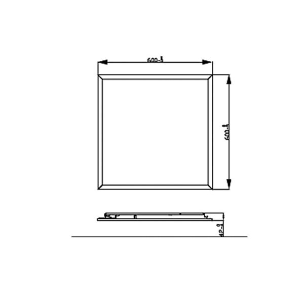 Plafón cuadrado blanco 36W CEILING, 2700K 3300Lm/4000K 3600Lm, regulable, 30cm