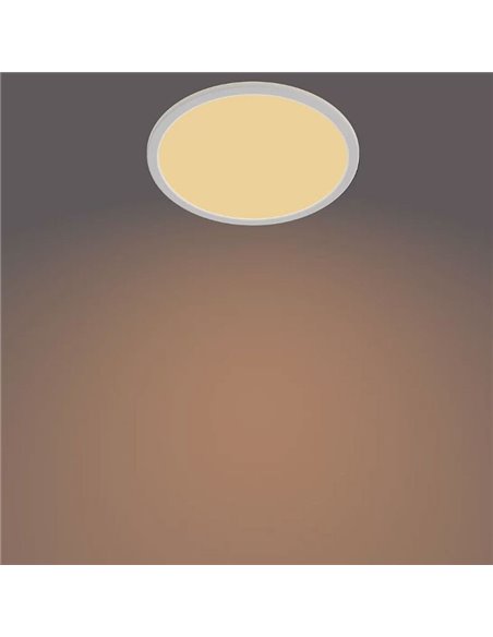 Plafonnier rond SUPERSLIM 15W, dimmable, blanc, 2700K 1300Lm, IP44