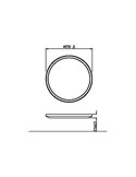 Plafón redondo SUPERSLIM 15W, regulable, blanco, 2700K  1300Lm, IP44
