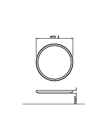 Plafón redondo SUPERSLIM 15W, regulable, blanco, 2700K  1300Lm, IP44