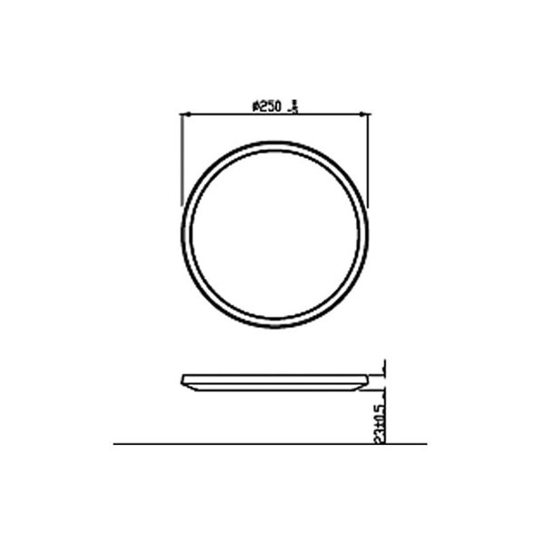 Plafón redondo SUPERSLIM 15W, regulable, blanco, 2700K  1300Lm, IP44