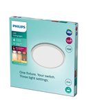 Plafonnier rond SUPERSLIM 15W, dimmable, blanc, 2700K 1300Lm, IP44